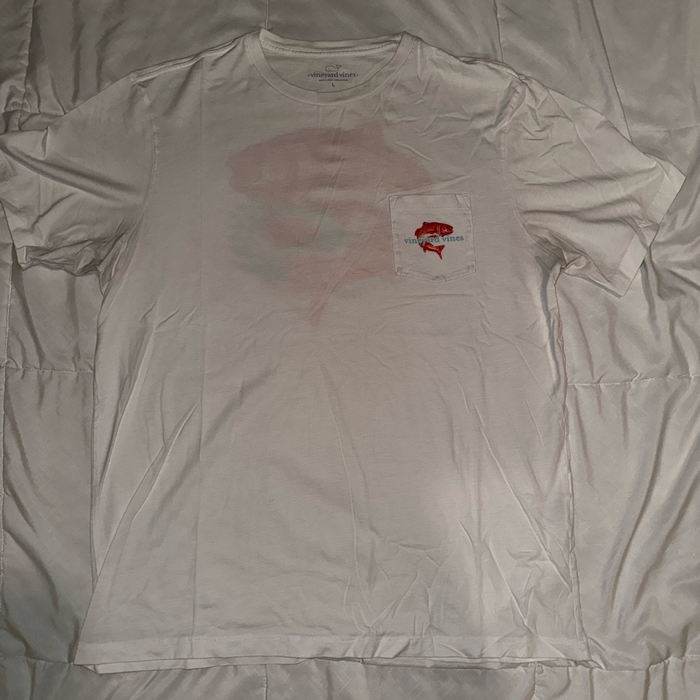 Vineyard Vines, Large, White, pocket T-shirt